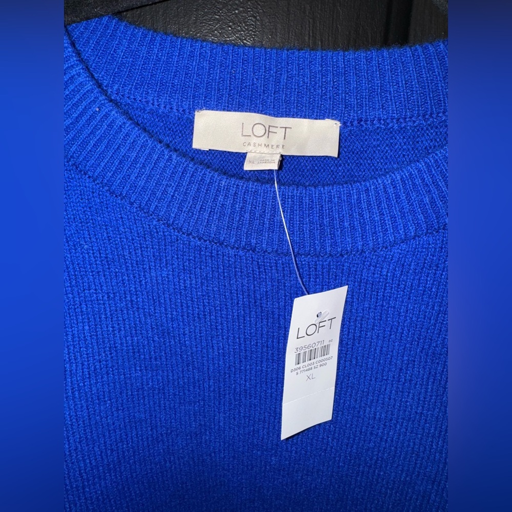 LOFT Royal Blue Cashmere Sweater